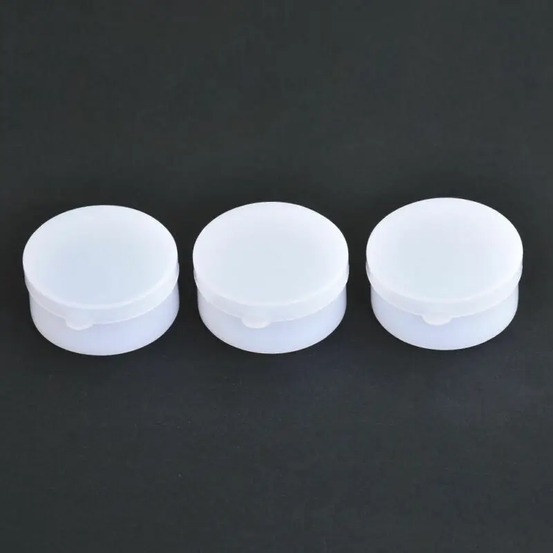 50PCS 10g White Plastic Cosmetic Sample Container Mini Jars Pot Small Empty Box