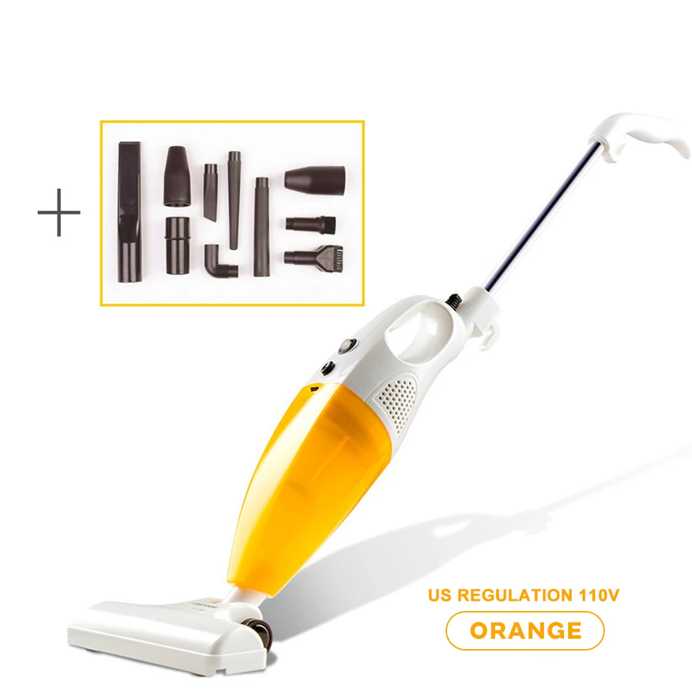 Orange Сухой/моющий пылесос ручной очиститель для спальни Пылесос вертикальный пылесборник с большой емкостью коробка для пыли низкий уровень шума - Цвет: Orange