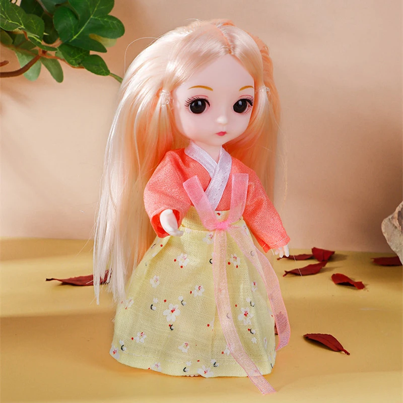 

6 Pcs/Set Chinese Classical Style Dress up BJD Dolls 1/6 17 CM Beautiful Dress BJD Dolls Toys 13 Joint Movable Princess BJD Doll