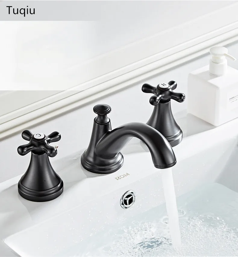 Новый смеситель для раковины латунный кран 8 дюймов с 3 отверстиями ванной