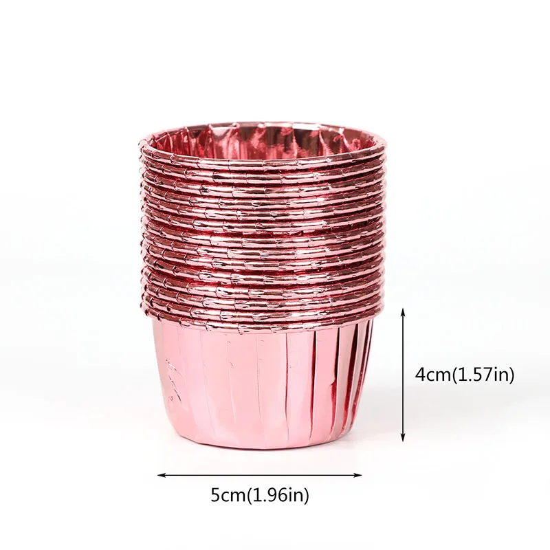 50 шт./компл. формочки для кексов зеркальная чашка плиссированные выпечки