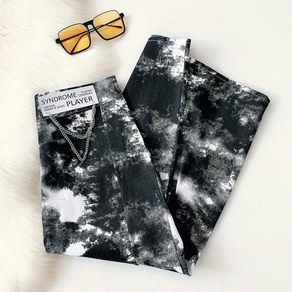 

Fashion Summer Black Women Skirt VD2029 Street Style High Waist Split Sexy Pencil Tie Dye Skirt