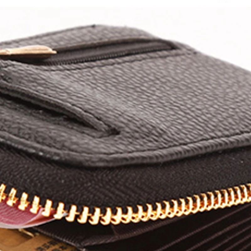 

PU Wallet Ladies Organ Card Bag Multi-Card Position Zipper Coin Purse