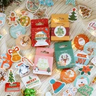 46 шт.коркор. милые рождественские наклейки Kawaii DIY Скрапбукинг Дневник Блокнот Наклейка хлопья Упаковка Этикетки для запечатывания подарки бирки