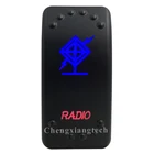 Автомобиль Лодка Грузовик Rv автобус-ВКЛ. Вверх синий и вниз красный светодиод-кулисный переключатель-радио-5 контактов-SPST-водонепроницаемый