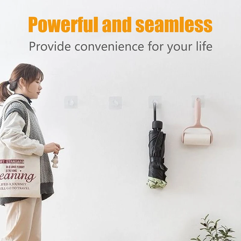 Transparent Wall Hook 20pcs Strong Self Adhesive Door Hangers Hooks Suction Heavy Load Rack Cup Sucker for Kitchen Bathroom | Дом и сад