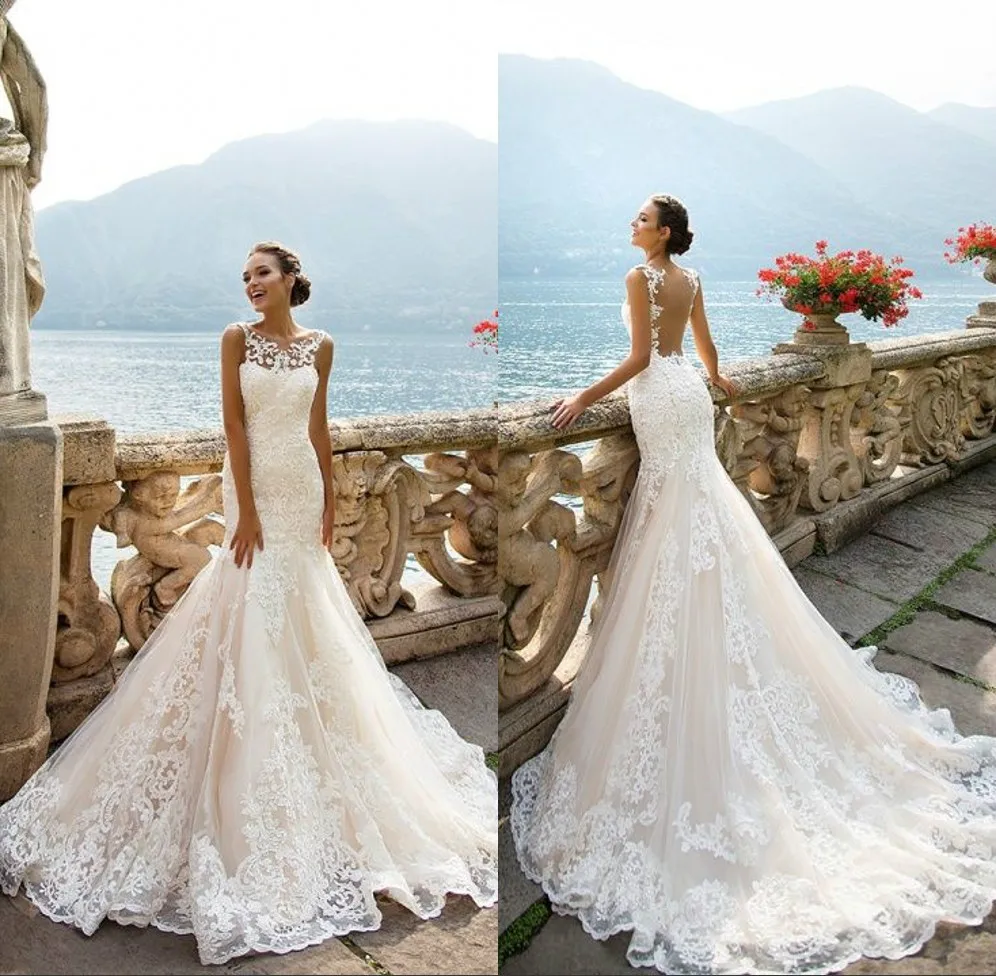 

Сексуальное женское свадебное платье с открытой спиной, 2019, прозрачное Тюлевое платье с вырезом «русалка», свадебное платье со шлейфом, Афр...