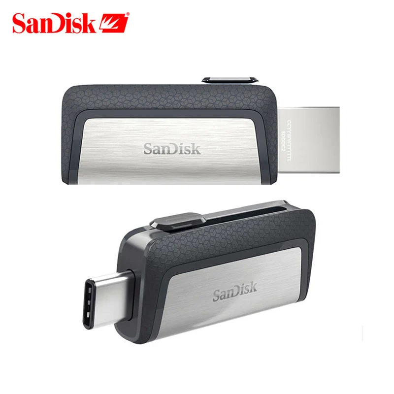 Флеш-накопитель Sandisk Ultra с двумя USB 3 1 OTG Type-C 256 ГБ 128 флешка 150 64 32 для смартфонов и