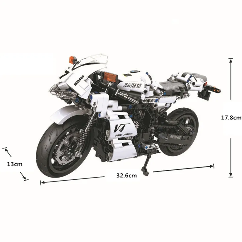 2021 СОЗДАТЕЛЬ серии 400CC уличные мото Строительные блоки гоночный город модель