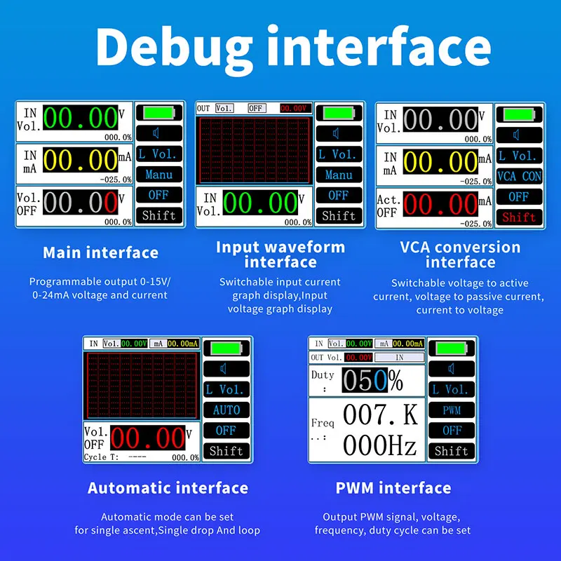 Генератор сигналов ARTBULL 0 10 В регулируемый симулятор напряжения тока источники 4 20