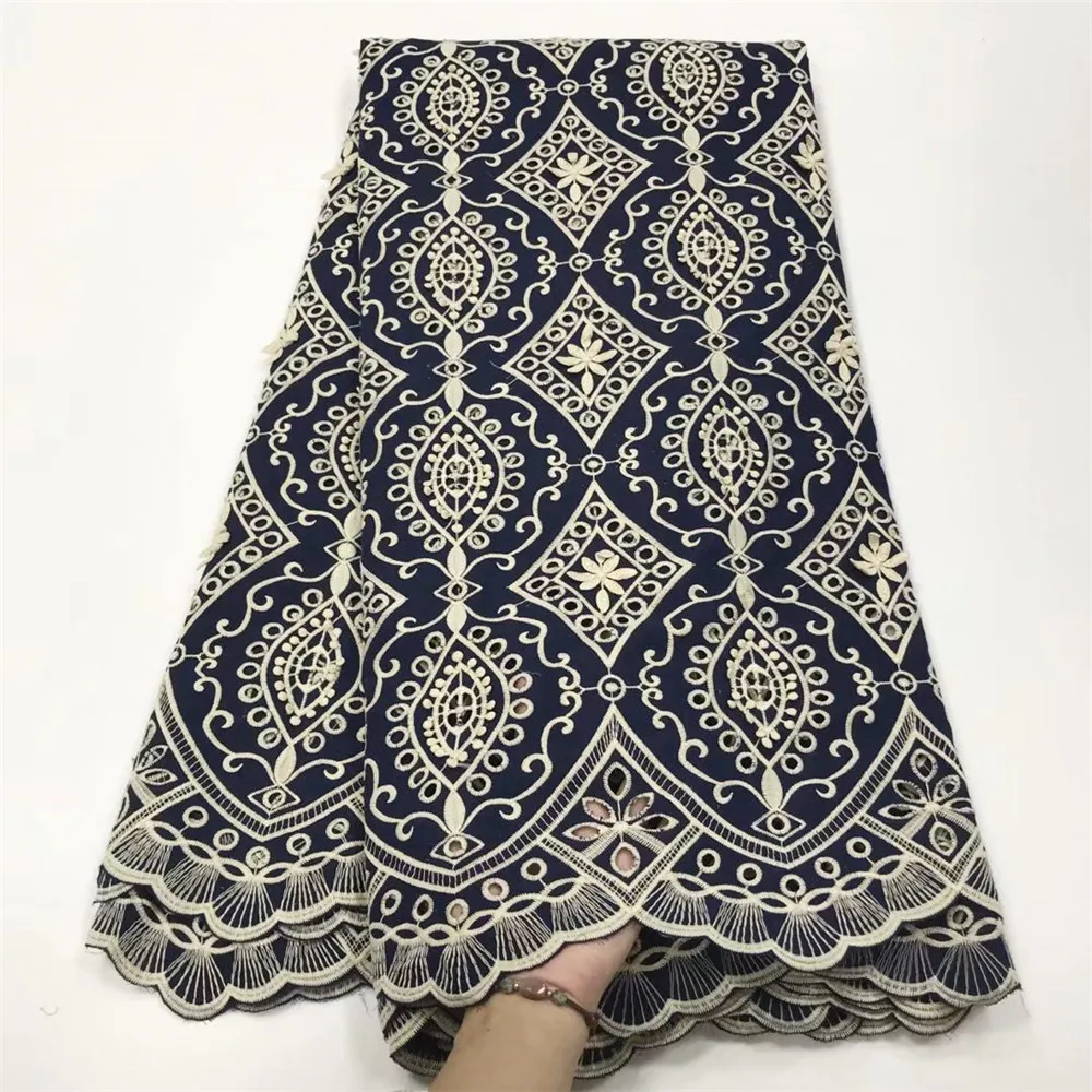 

Soft Dry Cotton Lace Fabric Embroidery African Swiss Voile Lace in switzerland Nigerian Sewing Clothes High Quality V770