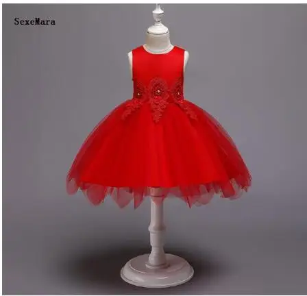 Новое летнее платье для маленьких девочек новорожденных до колена вечеринки на