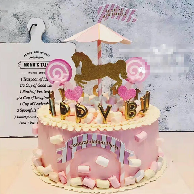 Декоративные свечи для торта с надписью на английском в день рождения Happy Birthday -