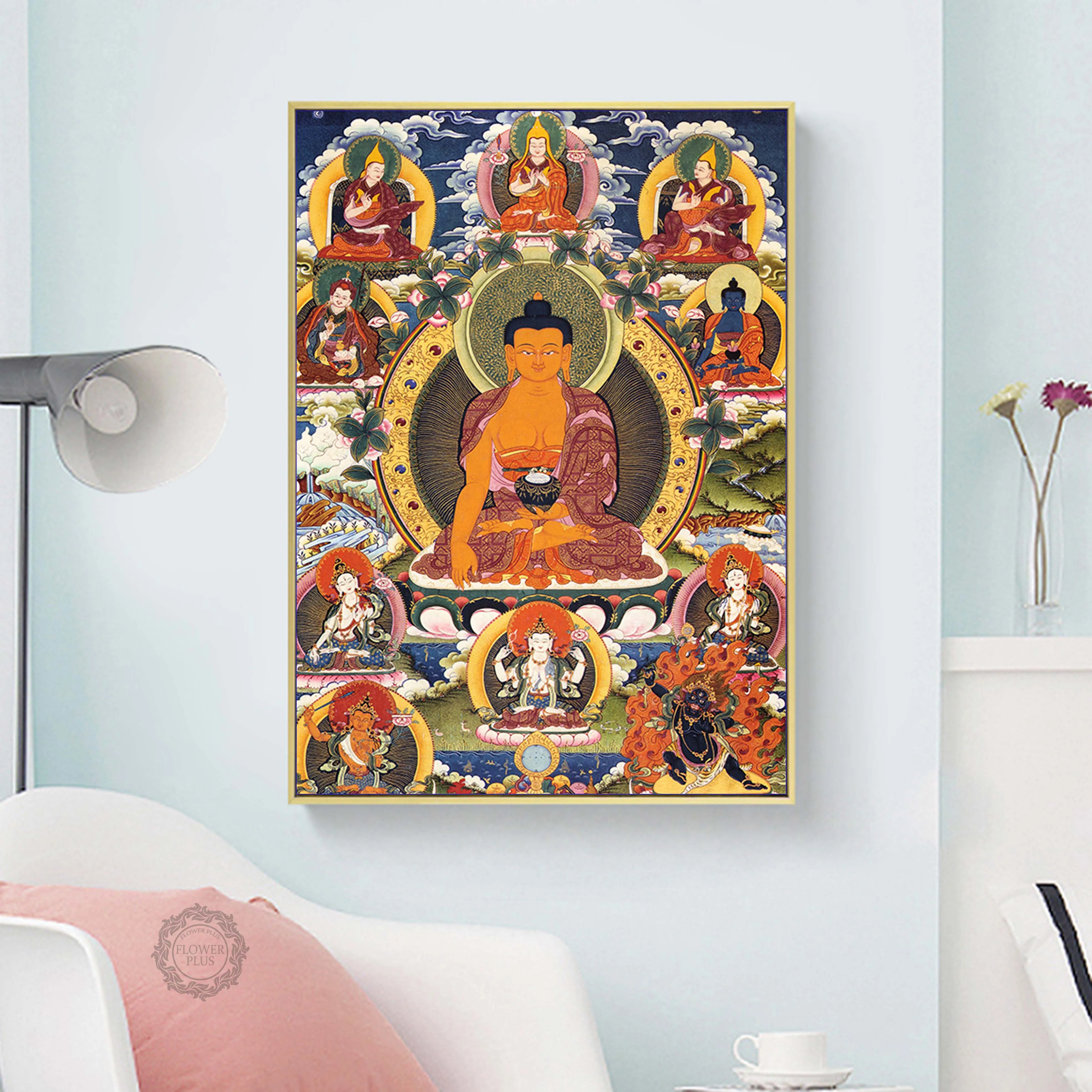 Sakyamuni буддийский религиозный Thangka холст с принтом постер художественные