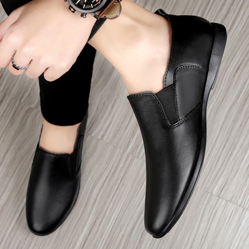 

Мужская Новая повседневная небольшая кожаная обувь, дышащая кожаная удобная и мягкая кожаная обувь, 2021