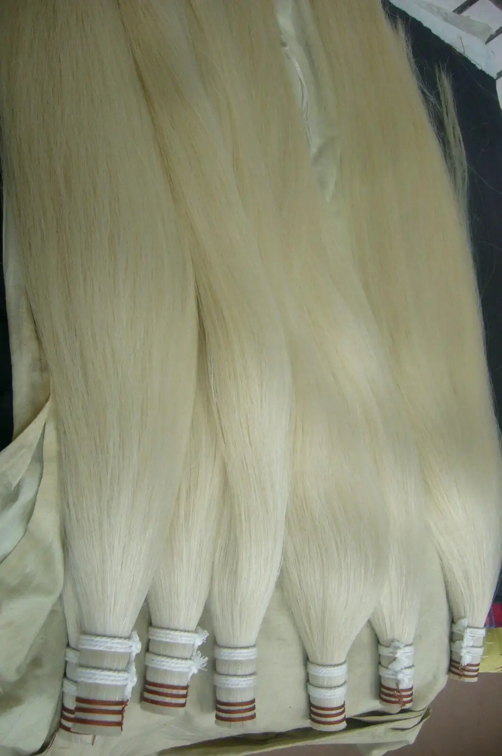 250g Top quality Stallion white mongolia bowhair 85 cm violin bow parts