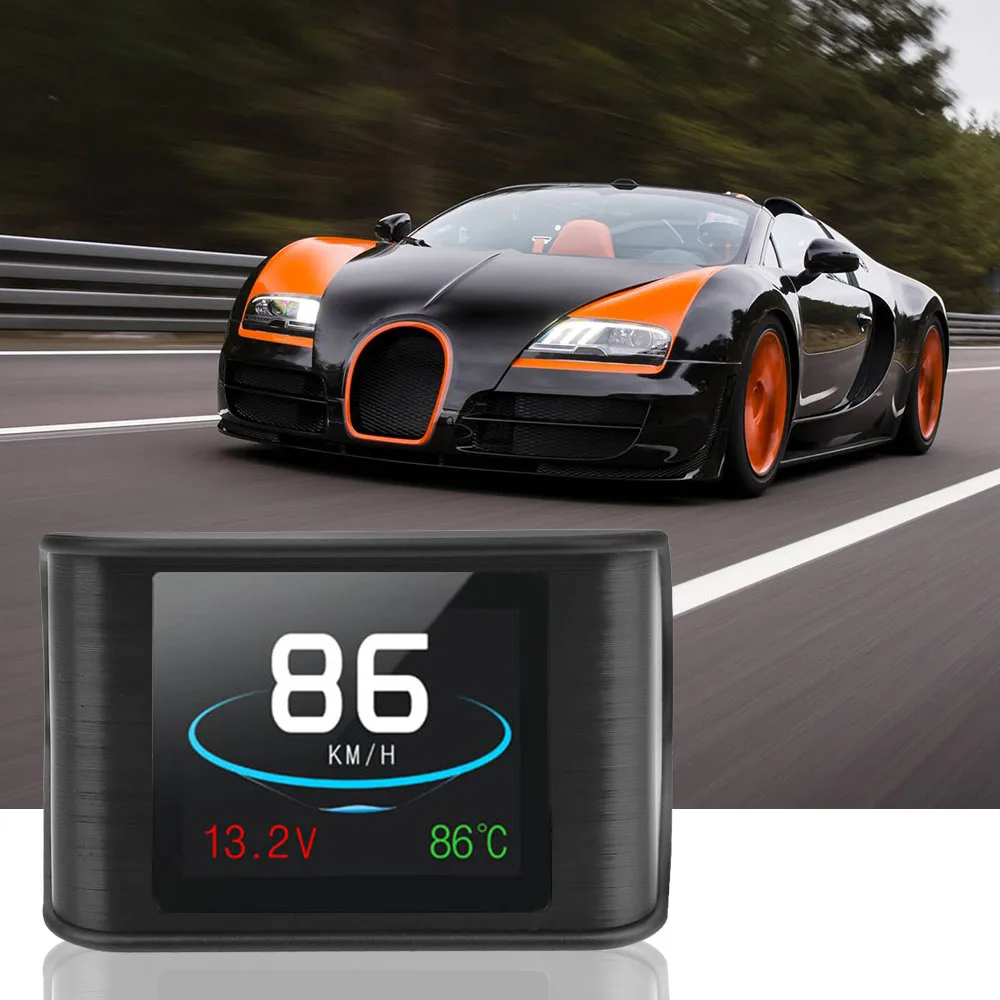

Multi-function Head Up Display OBD Smart Digital Meter HUD P10 Diagnostic Tool For Car Speedometer Temperature RPM Mileage Guage
