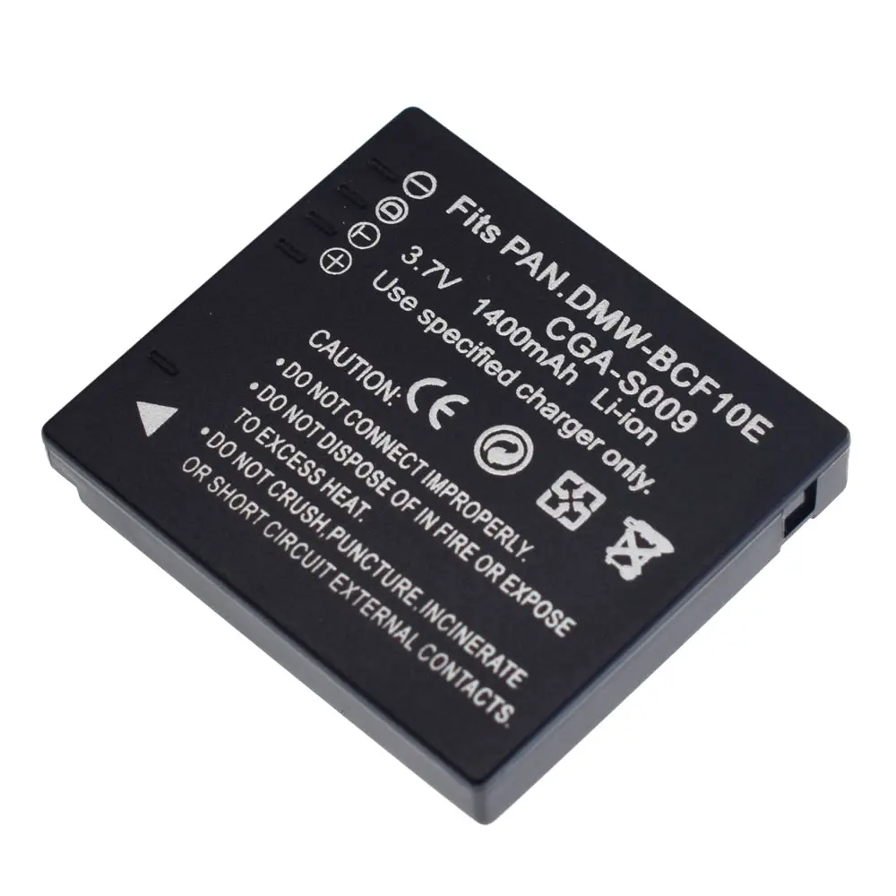 2x Аккумулятор DMW-BCF10E + зарядное устройство Автомобильная вилка для PANASONIC Lumix DMC-FX60