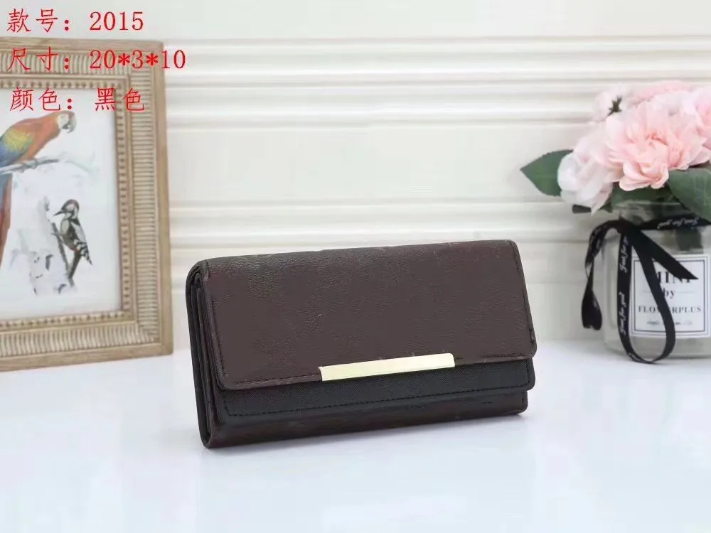 

Genuine Leather Long Wallet Classic Tri-fold Wallet Fashion Multi-card Card Holder Ladies Wallet