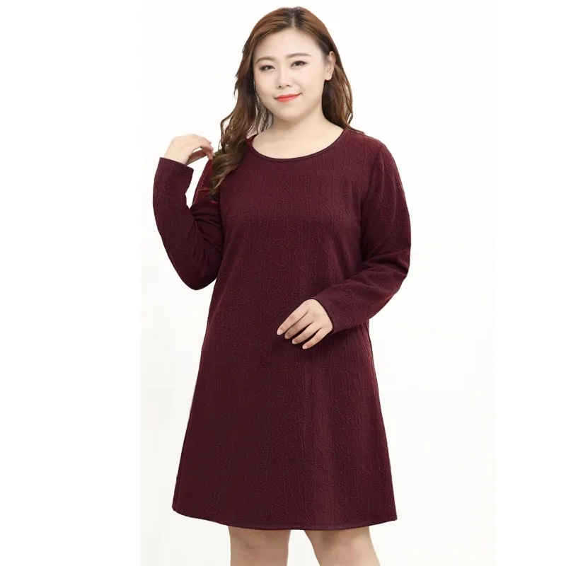 Женское осенне-зимнее платье с длинным рукавом размера плюс 10XL 8XL 6XL 4XL Российские