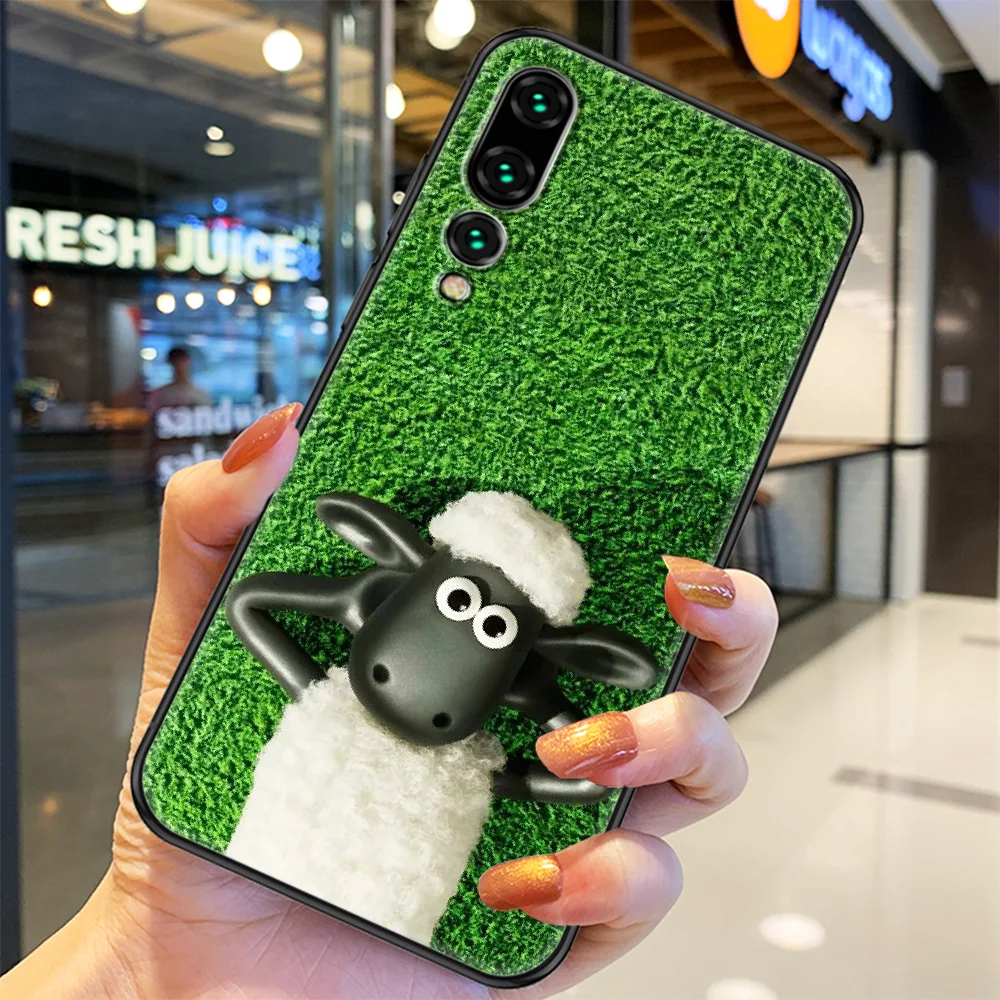 

Shaun Cute Sheeps Phone case For Huawei P Mate P10 P20 P30 P40 10 20 Smart Z Pro Lite 2019 black pretty coque tpu cell cover