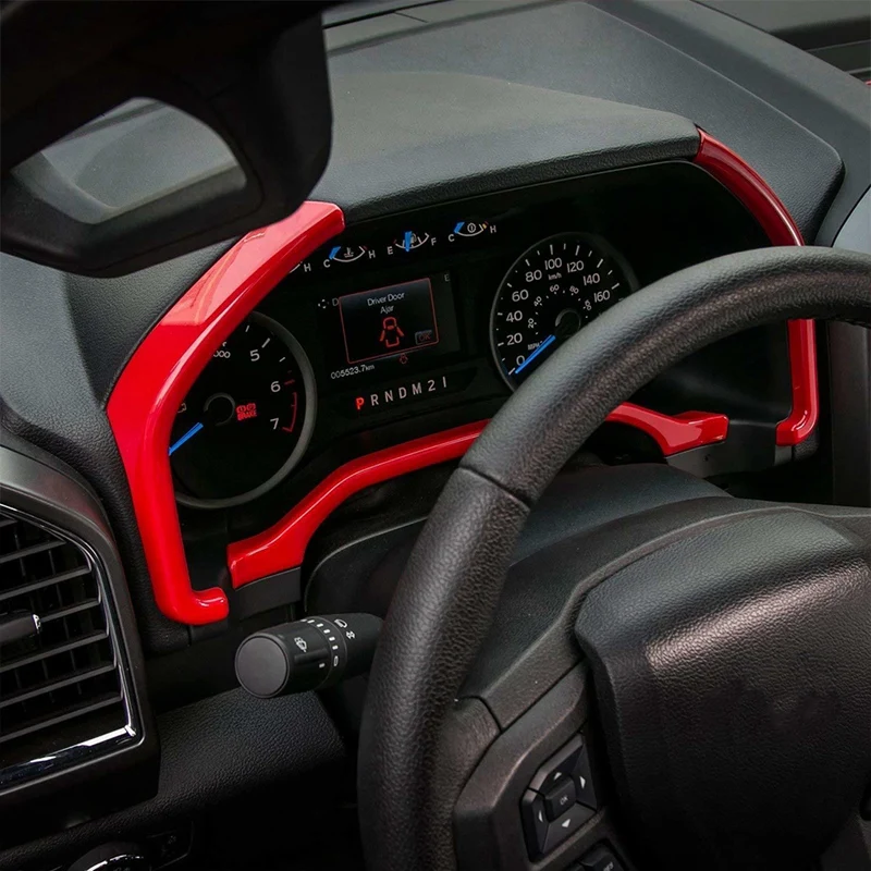 Красная Отделка приборной панели автомобиля для Ford F150 F250 F350 2015 2018|Комплекты