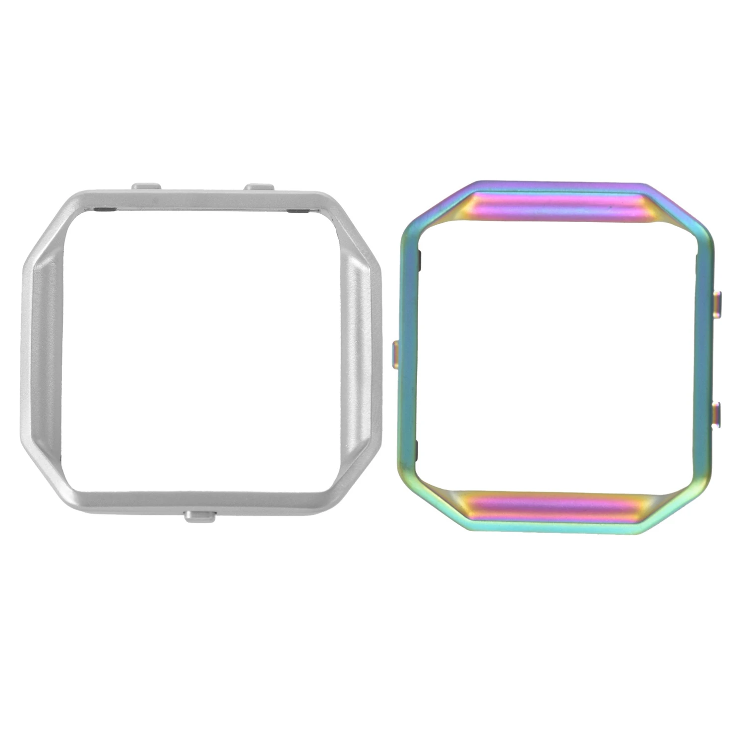 2x Металлический корпус для часов из нержавеющей стали Fitbit Blaze Smart Watch серебряный