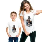 Семейные комплекты для мамы и сына Летняя Повседневная футболка с короткими рукавами футболка для мамы и ребенка