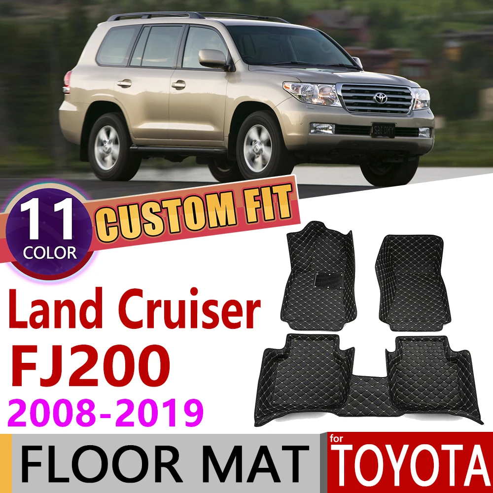 Кожаные автомобильные коврики на заказ для Toyota Land Cruiser 200 LC200 J200 2008 ~ 2019 5 мест