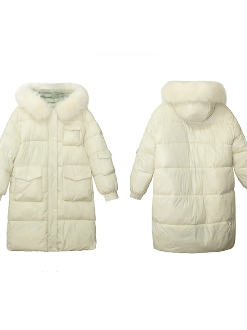 

Make heavy hair brought cotton-padded jacket female han edition quilted jacket in the winter long loose down cotton-padded cloth