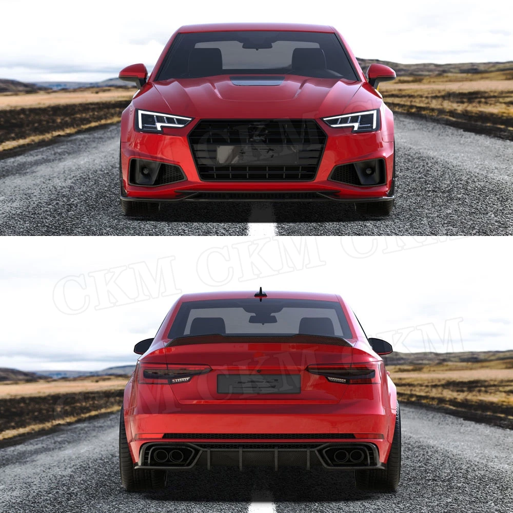 Комплект сухого тела из углеродного волокна передняя подбородок боковые юбки