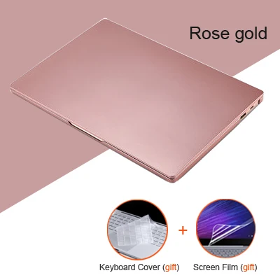 Чехол для Xiaomi Mi Book Air 12,5 13,3, супер светильник, Жесткий Чехол для ноутбука funda Xiaomi Mi Air 12 13, чехол для клавиатуры+ пленка - Цвет: Rose gold