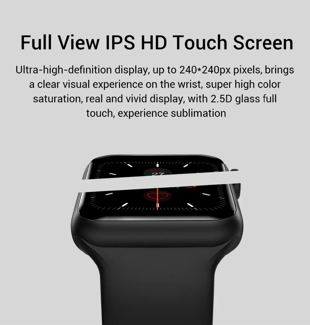 SmartWatch V6 Heart Rate Monitor waterproof Smart watch women man for IOS Apple iPhone Android phone PK watch 5 IWO 11/12 P68/70
