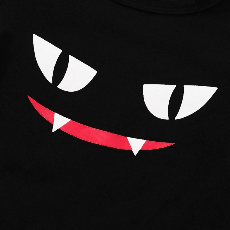 

Halloween Romper With Hat Baby Boys Girls Cartoon Pattern Print Long Sleeve Infant Kids Playsuit1