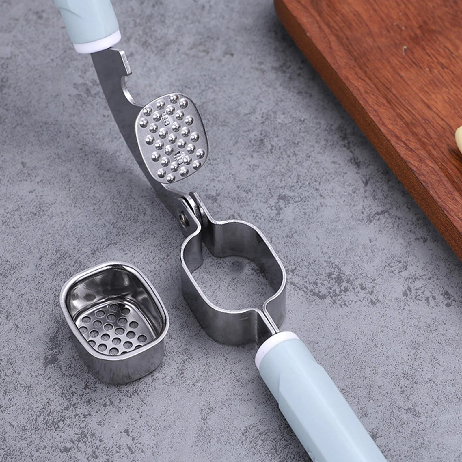 Кухня Нержавеющая сталь чеснок Пресс дробилка дома Пособия по кулинарии овощи