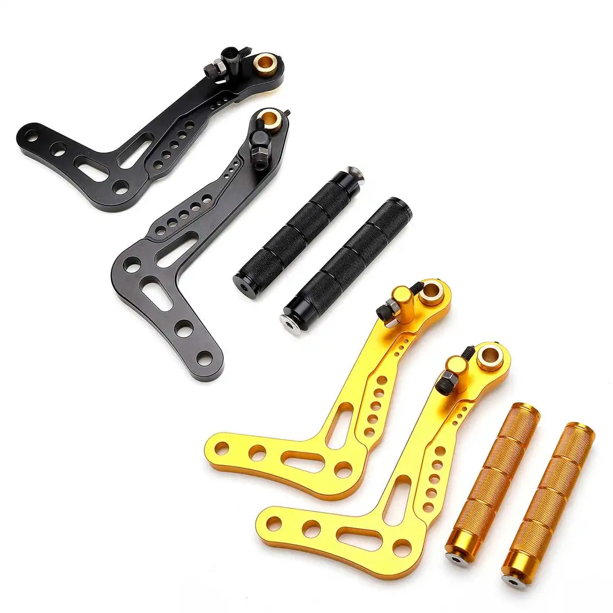 

2Pcs 5 Color Universal Go Kart Racing Pedals Billet Aluminum CNC Brake And Accelerator Set Black Gold Pedals