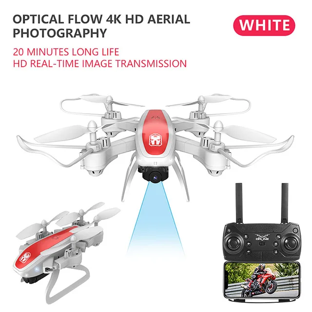4k Дрон KY909 HD 4K WiFi видео live fpv Дрон светильник с потоком держать высоту четырехосный самолет одна кнопка взлет Дрон с камерой квадрокоптер с камерой квадракоптер квадрокоптер аккумулятор квадракоптер с камерой - Цвет: 4k