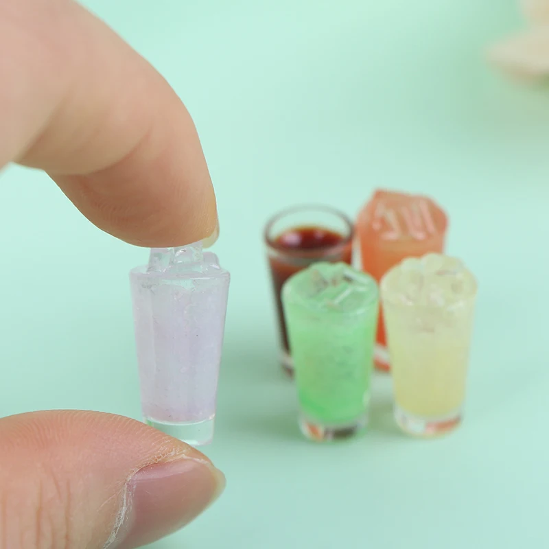 

1/12 Dollhouse Miniature Mini Fruit Smoothie Simulation Drinks Model Toys For Dollhouse Decoration New