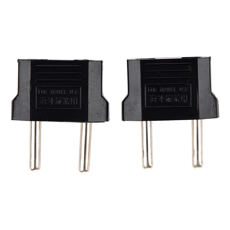 

Переходник с американского на европейский черный, 2 шт.