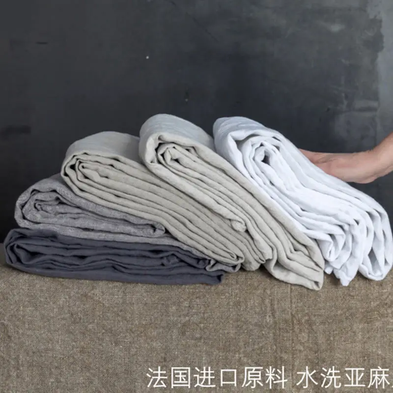 Постельное белье из чистого льна набор простыней постельных принадлежностей