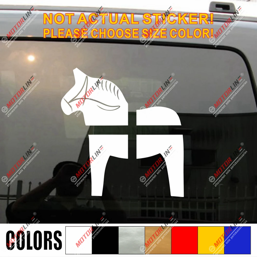 Шведский флаг Дала лошадь наклейка скандинавский автомобиль винил выбрать