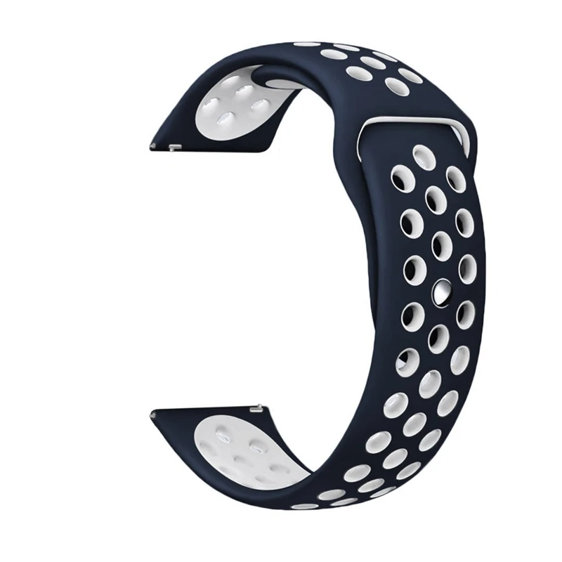Blue White Силиконовый ремешок для часов samsung Galaxy Watch Active Band gear S2 Classic Sport 20 мм Galaxy Watch 42 мм Quick Release Watch Band - Цвет ремешка: Blue White