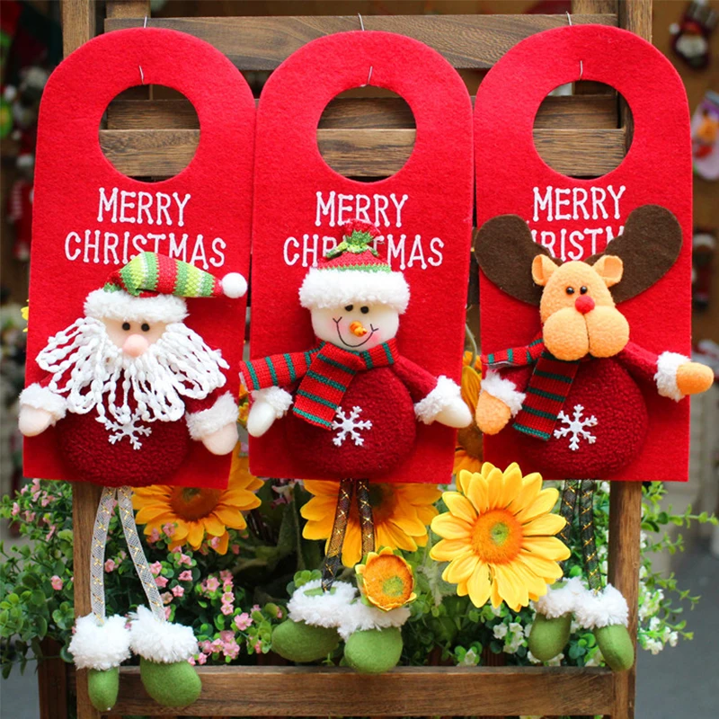 

48x13.5cm Creative Christmas Decorations Santa Claus Door Hanging Christmas Snowman Decoration Door Handle Christmas Pendant