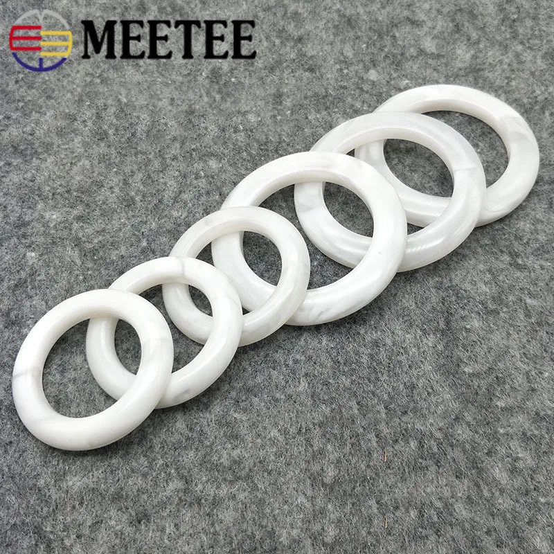 20pcs O Ring Resin Buckles T-shirt Belt Windbreaker Coat Corner Decorative Buckle Button Ribbon Slider DIY Sewing Accessories | Дом и сад