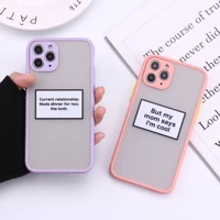 funny words quote slogan camera protection phone cases for iphone 11 12 13 pro max xr xs max x 8 7p matte shockproof back cover