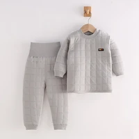 toddler girl clothes baby boy winter warm clothes sets children long sleeve thick underwear infant kid pijamas clothing suits