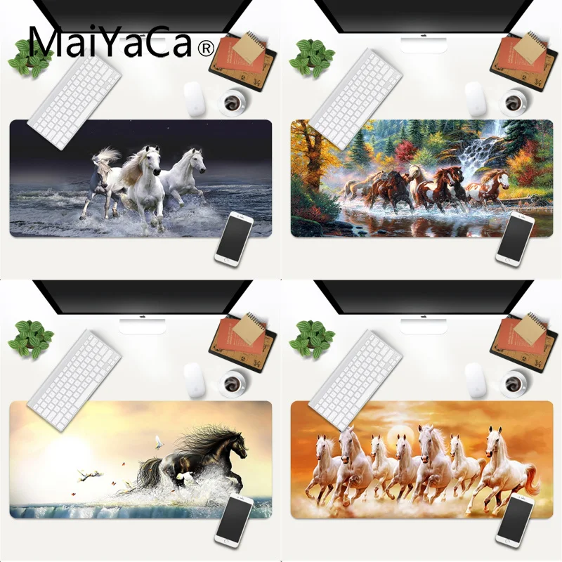 

Design Great beauty horse Natural Rubber Gaming mousepad Desk Mat Gaming Mouse Pad Large Deak Mat 700x300mm for overwatch/cs go