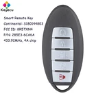 Умный Автомобильный ключ KEYECU с 5 кнопками, чип 433,92 МГц 4A для Nissan Altima Sentra Versa 2019 2020 21 Fob KR5TXN4 S180144803