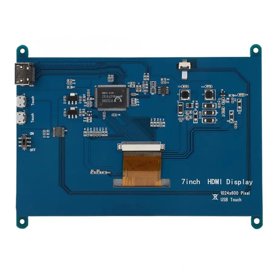 7 Inch LCD HDMI Touch Screen 1024x600 Ultra HD Display Screen Capacitive Touch Screen for Raspberry Pi