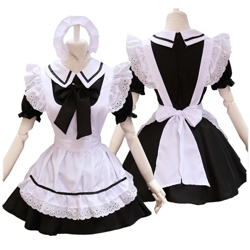 

Black Lolita Maid Dress Costumes Cosplay Cute Suit for Girls Woman Waitress Maid Party Stage Costumes